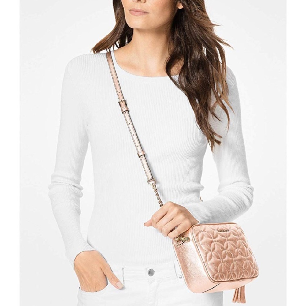 MK  🎉Host pick 🎉 Camera Crossbody Bag Rose Gold - Picture 2 of 8